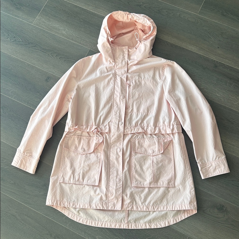 J. Crew Light Pink Hooded Utility Jacket - Picture 15 of 16